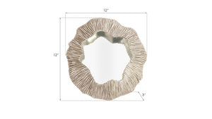 Phillips Collection Fungia Mirror, Silver - Nature-inspired Mushroom Art Piece For Unique Home Decor And Elegance Silver Resin Ph67775