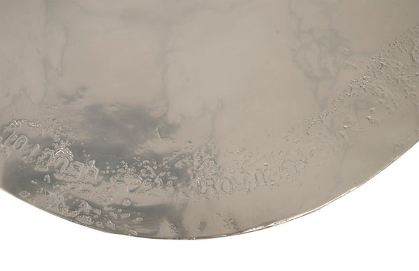 Phillips Collection Cast Oil Drum Wall Discs - Industrial Glamour for Modern Spaces, Striking Decor for Any Room Liquid Silver, Set of 4 PH67805