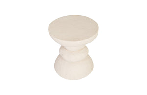 Phillips Collection Boulder Side Table - Japanese-Inspired Sculptural Design in Stone-Cast Finish for Modern Spaces PH67808