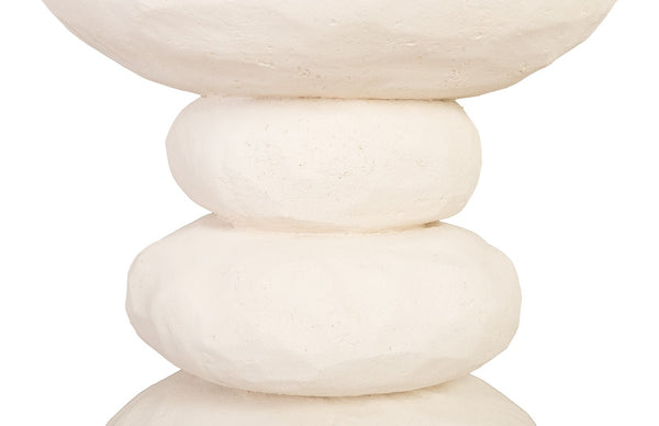 Phillips Collection Boulder Side Table - Japanese-Inspired Sculptural Design in Stone-Cast Finish for Modern Spaces PH67808