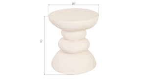 Phillips Collection Boulder Side Table - Japanese-Inspired Sculptural Design in Stone-Cast Finish for Modern Spaces PH67808
