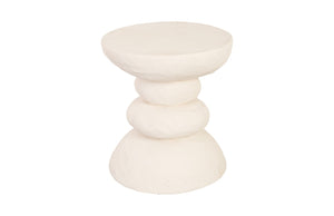 Phillips Collection Boulder Side Table - Japanese-Inspired Sculptural Design in Stone-Cast Finish for Modern Spaces PH67808