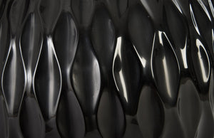 Phillips Collection Ripple Sculptural Planter Composite Resin Matte Black Organic Textured Indoor Outdoor PH67836