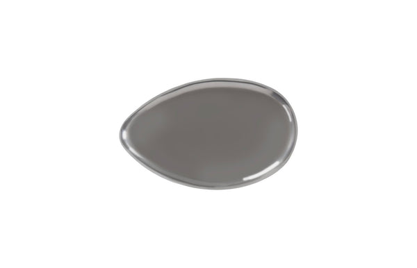 Phillips Collection River Stone Coffee Table in Polished Aluminum - Small, Modern Organic Design with Rounded Edges PH68783