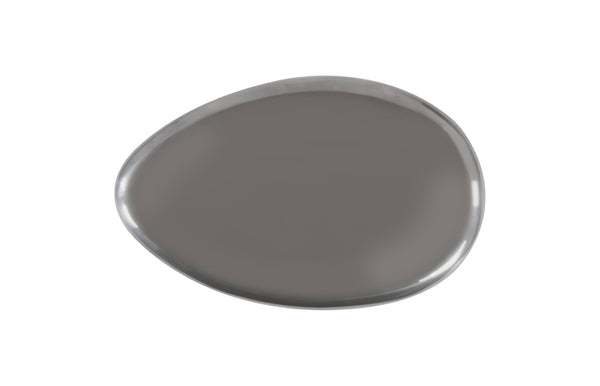 Phillips Collection River Stone Coffee Table - Organic-Shape Polished Aluminum Design for Modern Living Spaces, 54"x34" PH68784
