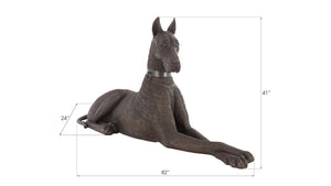 Phillips Collection Great Dane Sculpture - Exquisite Gold Finish, Modern-Organic Design for Stylish Interiors and Spaces Bronze, Left PH69973