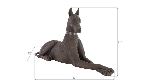 Phillips Collection Great Dane Sculpture - Exquisite Gold Finish, Modern-Organic Design for Stylish Interiors and Spaces Bronze, Left PH69973