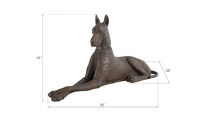 Phillips Collection Great Dane Sculpture - Exquisite Gold Finish, Modern-Organic Design for Stylish Interiors and Spaces Bronze, Right PH69974