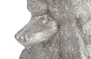 Phillips Collection Poodle, Elegant Silver Leaf Sculpture - Handcrafted Resin Décor for Upscale Interiors & Collectors PH72093