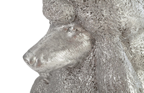 Phillips Collection Poodle, Elegant Silver Leaf Sculpture - Handcrafted Resin Décor for Upscale Interiors & Collectors PH72093
