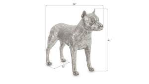 Phillips Collection Pit Bull Silver Leaf Sculpture - Stunning Tribute to Strength & Loyalty, Perfect for Dog Lovers! PH72094