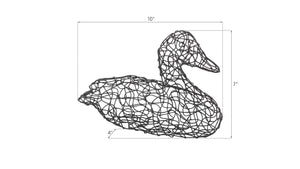 Phillips Collection Crazy Wire Duck Sculpture Handcrafted Metal Art Whimsical Tabletop Accent Decor PH74334