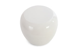Phillips Collection River Stone Side Table - Organic Elegance with Smooth Contours for Modern Living Spaces and Accents Gel Coat White PH74449