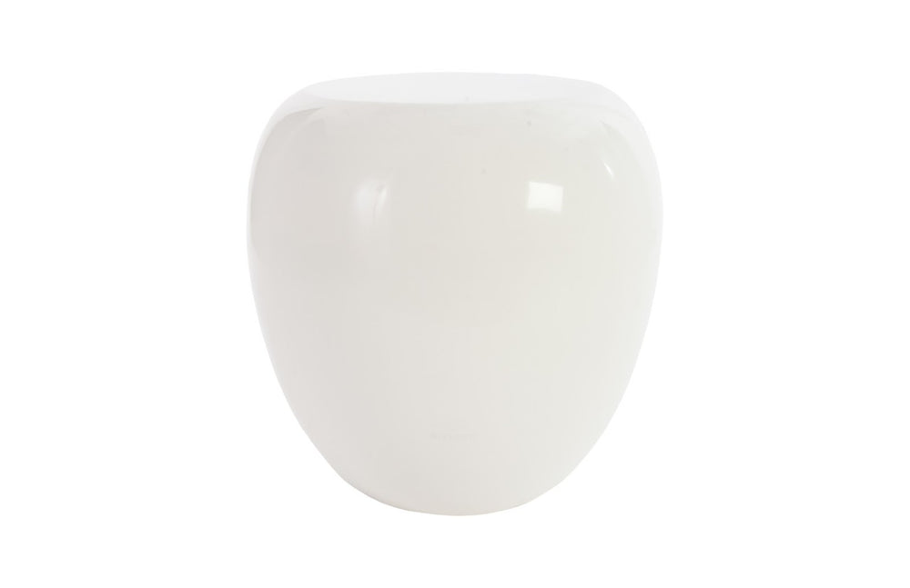 Phillips Collection River Stone Side Table - Organic Elegance with Smooth Contours for Modern Living Spaces and Accents Gel Coat White PH74449
