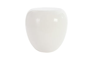 Phillips Collection River Stone Side Table - Organic Elegance with Smooth Contours for Modern Living Spaces and Accents Gel Coat White PH74449
