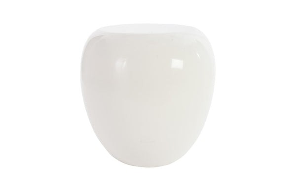 Phillips Collection River Stone Side Table - Organic Elegance with Smooth Contours for Modern Living Spaces and Accents Gel Coat White PH74449