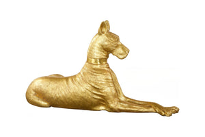 Phillips Collection Great Dane Sculpture - Exquisite Gold Finish, Modern-Organic Design for Stylish Interiors and Spaces Gold Leaf, Right PH75330