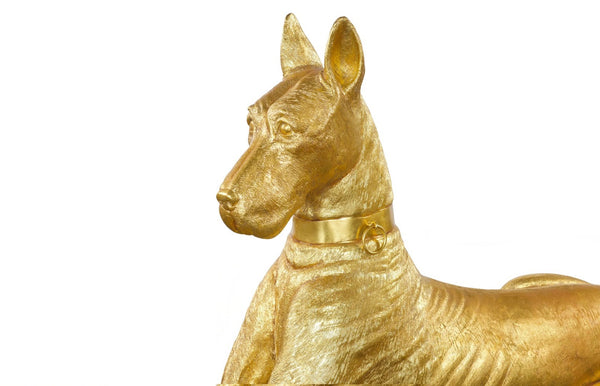 Phillips Collection Great Dane Sculpture - Exquisite Gold Finish, Modern-Organic Design for Stylish Interiors and Spaces Gold Leaf, Right PH75330