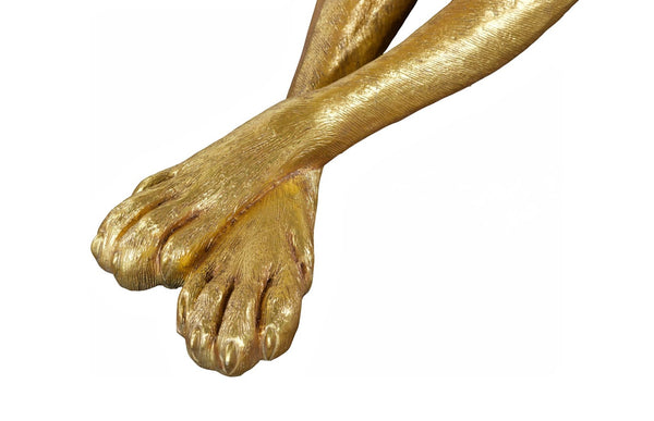 Phillips Collection Great Dane Sculpture - Exquisite Gold Finish, Modern-Organic Design for Stylish Interiors and Spaces Gold Leaf, Right PH75330