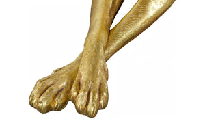 Phillips Collection Great Dane Sculpture - Exquisite Gold Finish, Modern-Organic Design for Stylish Interiors and Spaces Gold Leaf, Left PH75331