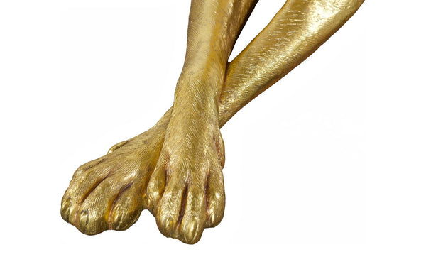 Phillips Collection Great Dane Sculpture - Exquisite Gold Finish, Modern-Organic Design for Stylish Interiors and Spaces Gold Leaf, Left PH75331