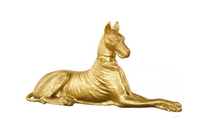 Phillips Collection Great Dane Sculpture - Exquisite Gold Finish, Modern-Organic Design for Stylish Interiors and Spaces Gold Leaf, Left PH75331