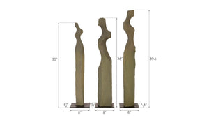 Phillips Collection Cast Stunning Abstract Women Sculptures Set of 3 - Timeless Artistry for Modern Home Decor Display PH75397