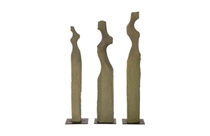 Phillips Collection Cast Stunning Abstract Women Sculptures Set of 3 - Timeless Artistry for Modern Home Decor Display PH75397