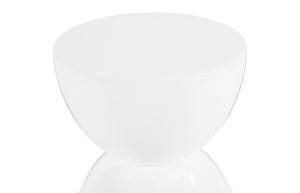 Phillips Collection Totem Stool - Modern Sculptural Accent Piece for Versatile Use in Any Room or Outdoor Space White Gel Coat, SM PH76067