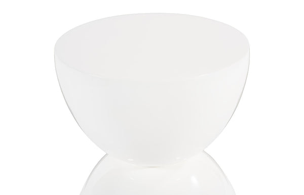 Phillips Collection Totem Stool - Modern Sculptural Accent Piece for Versatile Use in Any Room or Outdoor Space White Gel Coat, SM PH76067