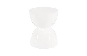 Phillips Collection Totem Stool - Modern Sculptural Accent Piece for Versatile Use in Any Room or Outdoor Space White Gel Coat, SM PH76067