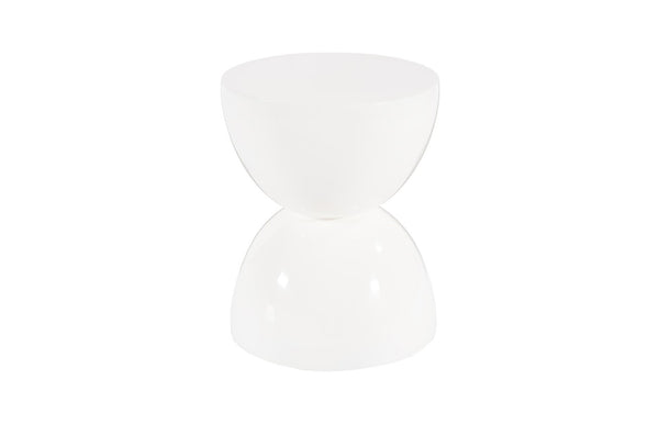 Phillips Collection Totem Stool - Modern Sculptural Accent Piece for Versatile Use in Any Room or Outdoor Space White Gel Coat, SM PH76067