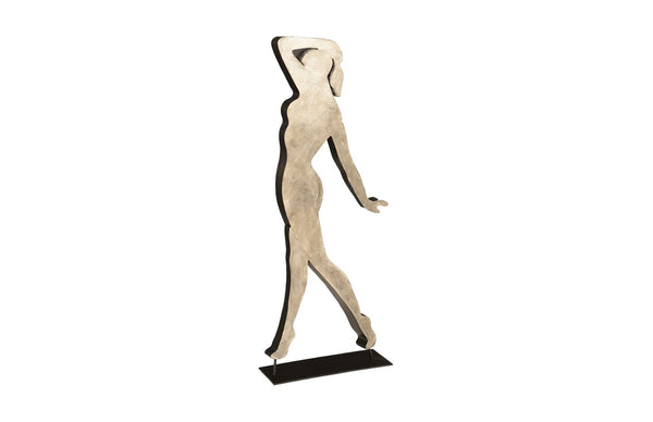 Phillips Collection Kath, Modern Flat-Figure Sculpture in Silver - Elegant Female Silhouette for Chic Home Décor Accents PH76455