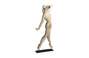 Phillips Collection Kath, Modern Flat-Figure Sculpture in Silver - Elegant Female Silhouette for Chic Home Décor Accents PH76455