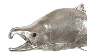Phillips Collection Sockeye Salmon Wall Sculpture in Silver Leaf Finish - Stunning Resin Art for Coastal Home Décor PH76837