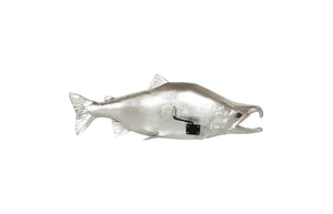 Phillips Collection Sockeye Salmon Wall Sculpture in Silver Leaf Finish - Stunning Resin Art for Coastal Home Décor PH76837
