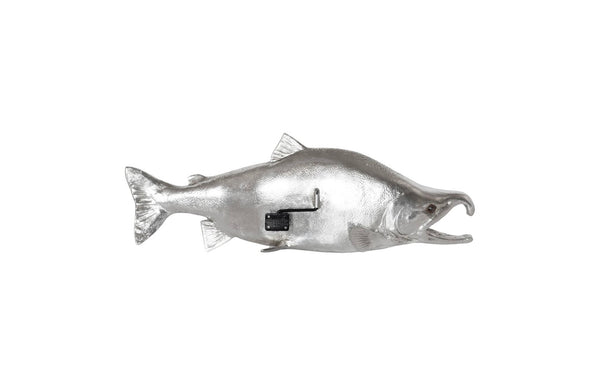 Phillips Collection Sockeye Salmon Wall Sculpture in Silver Leaf Finish - Stunning Resin Art for Coastal Home Décor PH76837