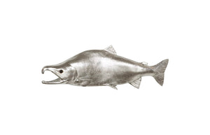 Phillips Collection Sockeye Salmon Wall Sculpture in Silver Leaf Finish - Stunning Resin Art for Coastal Home Décor PH76837