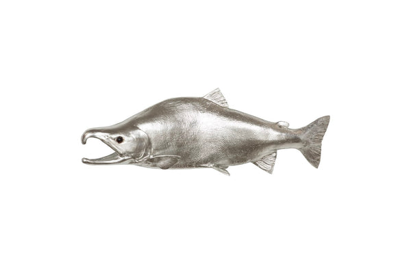 Phillips Collection Sockeye Salmon Wall Sculpture in Silver Leaf Finish - Stunning Resin Art for Coastal Home Décor PH76837
