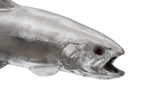 Phillips Collection Rainbow Trout Silver Sculpture - Stunning Resin Art For Modern Decor, Playful & Versatile Design Silver Resin Ph76838