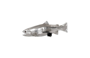 Phillips Collection Rainbow Trout Silver Sculpture - Stunning Resin Art For Modern Decor, Playful & Versatile Design Silver Resin Ph76838