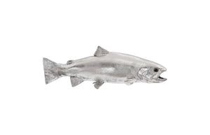 Phillips Collection Rainbow Trout Silver Sculpture - Stunning Resin Art For Modern Decor, Playful & Versatile Design Silver Resin Ph76838