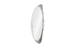 Phillips Collection Broken Egg Mirror - Sculptural Modern Wall Décor with Fluted Edge for Contemporary Interiors Silver Leaf PH77290