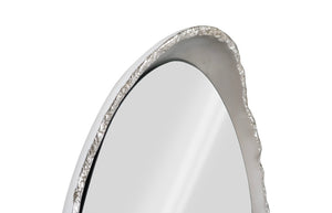 Phillips Collection Broken Egg Mirror - Sculptural Modern Wall Décor with Fluted Edge for Contemporary Interiors Silver Leaf PH77290