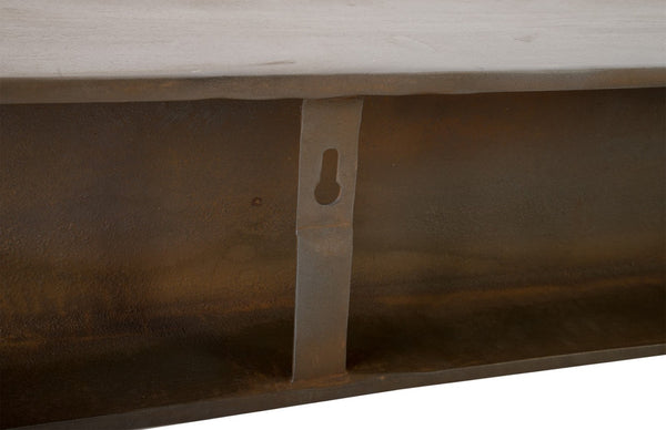 Phillips Collection I-Beam Wall Shelf - Rustic Industrial Charm, Versatile Decor for Home or Office, Easy Installation PH79018