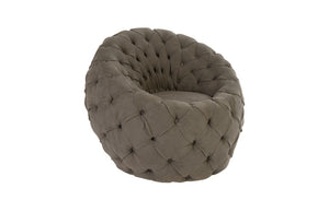 Phillips Collection Egg Chair Ramie Upholstered Cocoon Seat Retro Curved Shell for Living Room Reading PH79077