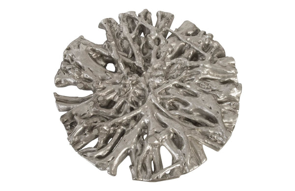Phillips Collection Root Cast Coffee Table - Antique Silver Leaf Finish, Unique Organic Design For Modern Spaces Silver Resin Ph79106