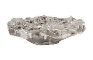 Phillips Collection Root Cast Coffee Table - Antique Silver Leaf Finish, Unique Organic Design For Modern Spaces Silver Resin Ph79106
