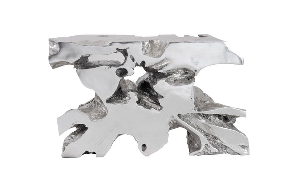 Phillips Collection Venice Freeform Console Table - Chic Modern Design For Contemporary And Coastal Interiors Silver Resin Ph79110