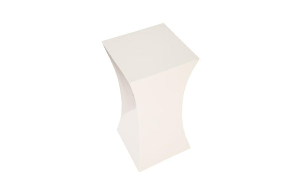 Phillips Collection Paya Hourglass Sculptural Pedestal Composite Resin Gel Coat White Indoor Outdoor Display PH80611